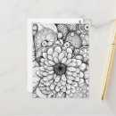 Search for adult colouring postcards Floral