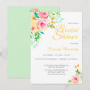 Search for 4x6 floral bridal shower invitations Gold