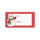Search for snowman return address labels Retro