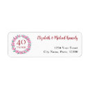 Search for 40th anniversary return address labels Couple