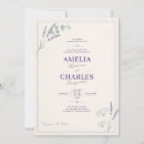 Search for lavender floral wedding invitations Rustic chic