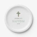 Search for baptism paper plates Eucalyptus