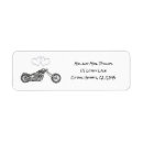 Search for motorcycle return address labels Black