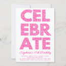 Search for hot pink glitter invitations Simple