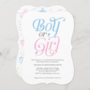 Search for black white gender reveal invitations Modern
