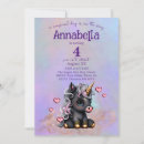 Search for the black unicorn invitations Glitter