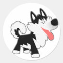Search for husky dog stickers Black and white