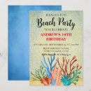 Search for sand birthday invitations Coral