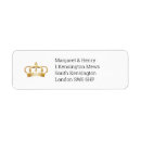 Search for gold crown return address labels Royal