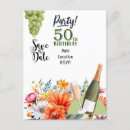 Search for 50th birthday save the date postcards Party