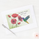 Search for hummingbird and flower stickers Red