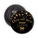 Search for 50th bottle openers Black and gold
