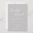 Search for grey bridal shower invitations Script
