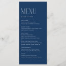 Search for navy blue wedding menus Minimalist