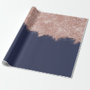 Search for rose gold and navy blue wrapping paper Glitter