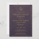 Search for purple and gold graduation invitations Graduate