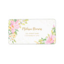 Search for pink lilies return address labels Elegant