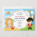 Search for mermaid and pirate birthday invitations Joint