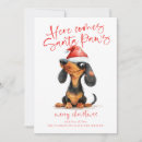 Search for funny dachshund christmas cards Weiner dog