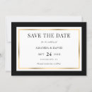 Search for elegant gold save the dates Black and white