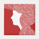 Search for lady in red magnets Woman