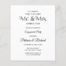 Search for future mr and mrs invitations Black and white