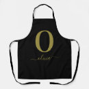 Search for black and white monogram aprons Bridal shower