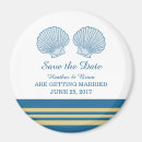 Search for sea shells save the dates Nautical