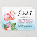 Search for tropical sweet 16 invitations Pool party
