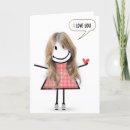 Search for love cartoon anniversary cards I love you