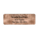 Search for faux glitter return address labels Girly