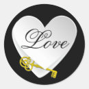 Search for gold key stickers Heart