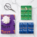 Search for trick or treat wrapping paper Fall