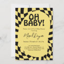 Search for yellow and white baby shower invitations Minimalist