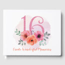 Search for sweet 16 guest books Floral