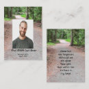 Search for memorial business cards Funeral