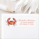 Search for red crab return address labels Coastal