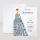 Search for blue dress quinceanera invitations Silver
