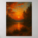 Search for lake sunset art Serene landscape
