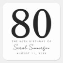 Search for 80th birthday stickers Elegant birthday party
