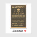Search for miskatonic university stickers Necronomicon