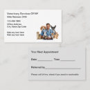 Search for veterinary clinic appointment cards Animal