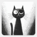 Search for pirate illustration stickers Black cat