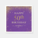 Search for 50th purple napkins Gold