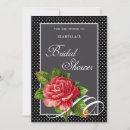 Search for red rose bridal shower invitations Stylish
