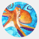 Search for cephalopod stickers Under the sea
