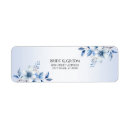 Search for blue flower return address labels Botanical