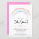 Search for rainbow baby sprinkle invitations Pink