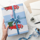 Search for christmas truck wrapping paper Pine tree
