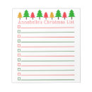 Search for christmas list notepads Red and green